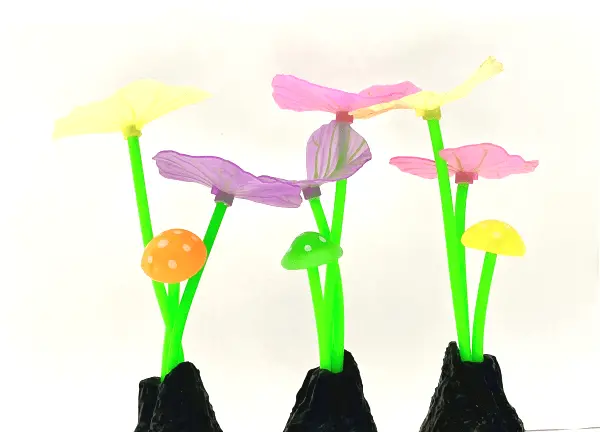 Fish Gear Glow Multi Coloured Mushroom & Fungi Aquarium Ornament 1