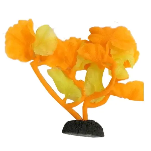 Fish Gear Glow Orange Seaweed Silicone Aquarium Plant (6") 1