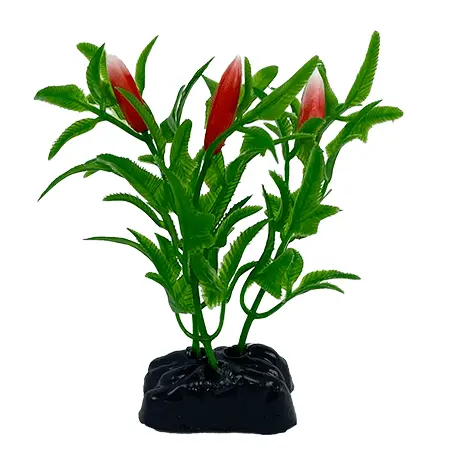 Fish Gear Green Palm Plastic Betta Plant (3") 1