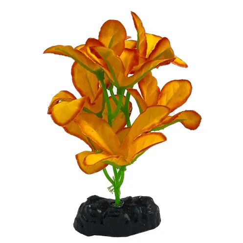 Fish Gear Orange Clover Silk Betta Plant (4") 1