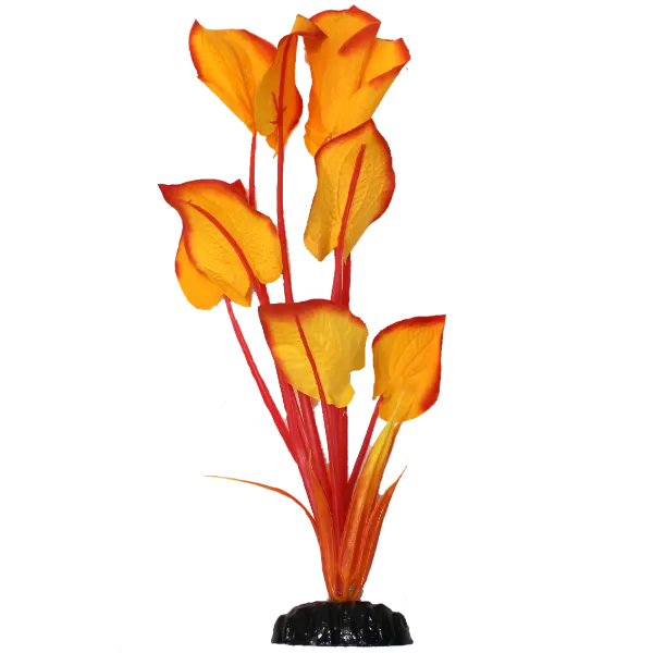 Fish Gear Orange Crypt Silk Aquarium Plant (12") 1