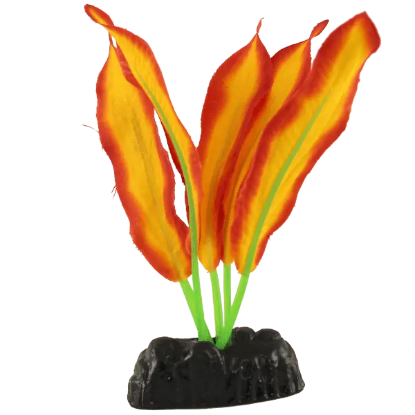 Fish Gear Orange Sword Silk Betta Plant (4") 1