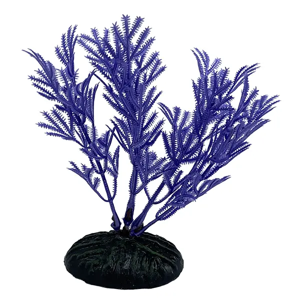 Fish Gear Purple Feather Plastic Betta Plant (4") 1