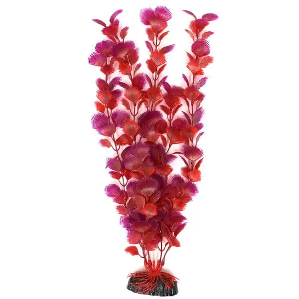 Fish Gear Red Palm Plastic Aquarium Plant (16") 1