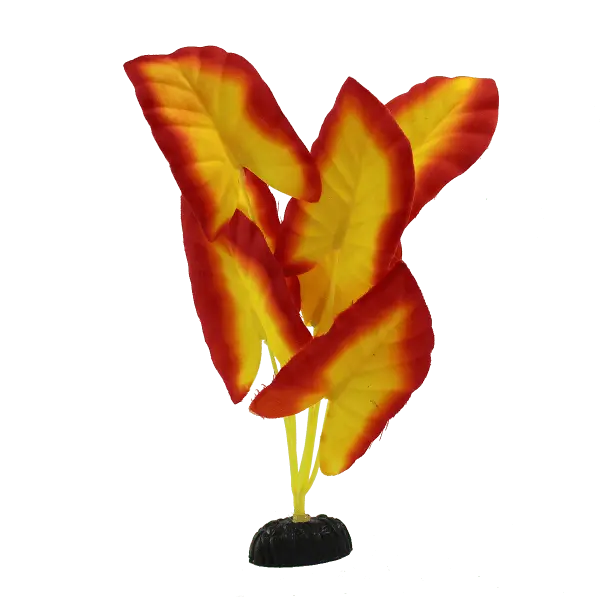 Fish Gear Red & Yellow Arrowhead Silk Aquarium Plant (8") 1