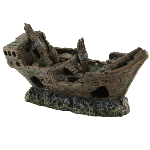 Fish Gear Shipwreck Aquarium Ornament 1
