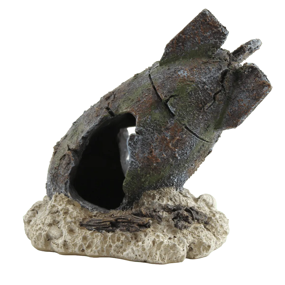 Fish Gear Sunken Bomb Aquarium Ornament 1
