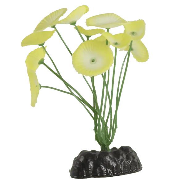 Fish Gear White Buttercup Lily Silk Betta Plant (4") 1