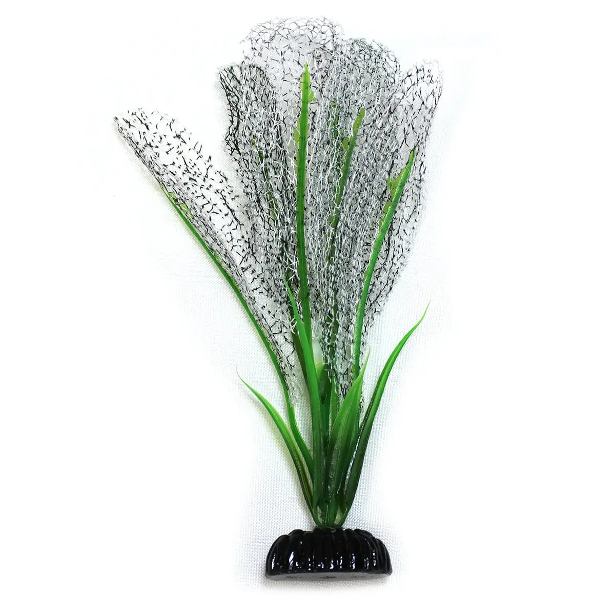 Fish Gear White Madagascar Lace Silk Aquarium Plant (8") 1