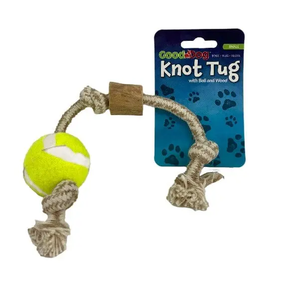 Good Dog Rope With Tennis Ball & Java Wood 1