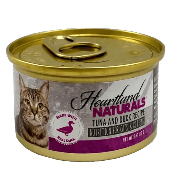 Heartland Naturals Tuna & Duck Recipe Canned Nutrition For Cats & Kittens 1