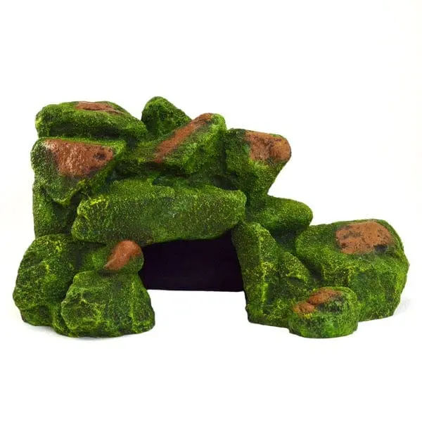 Repti Gear Mossy Corner Rock With Cave For Reptiles 1