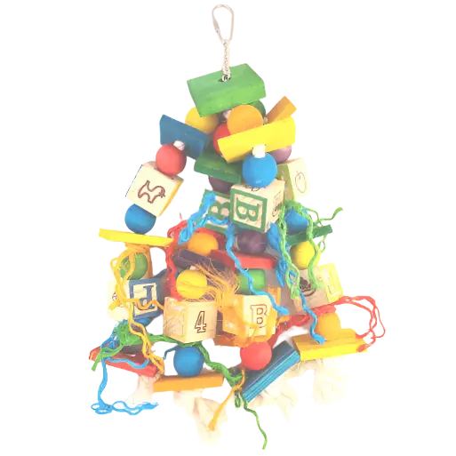 Tweeters Abc Block N Wood Slats Bird Toy 1