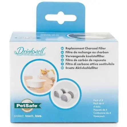 Drinkwell Fountains Replacement Charcoal Filters (4-Pack) 1