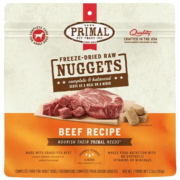 Primal Freeze Dried Beef Nuggets For Dogs (Special Order Item) 1