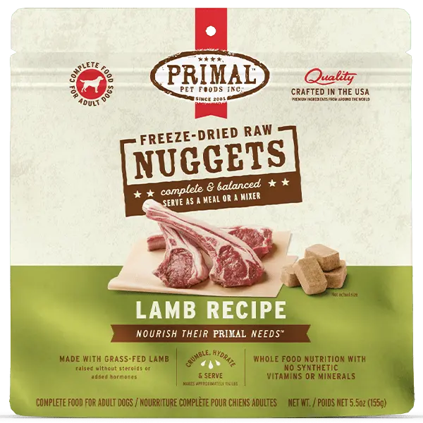 Primal Freeze Dried Lamb Nuggets For Dogs (Special Order Item) 1