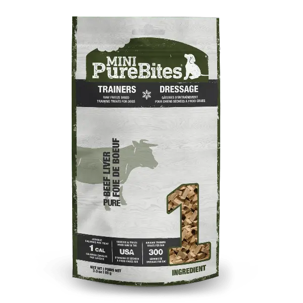 Purebites Freeze Dried Mini Training Beef Liver Dog Treats, 85G 1