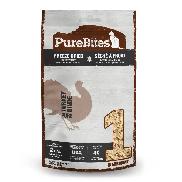 Purebites Freeze Dried Turkey Cat Treat, 26G 1