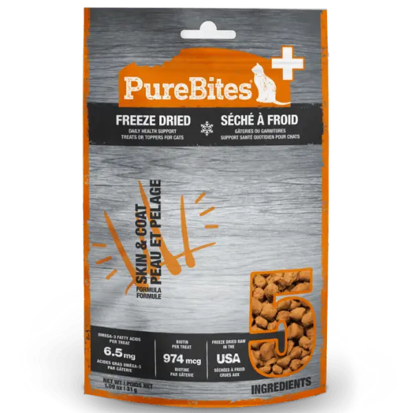 Purebites+ Skin & Coat Freeze Dried Cat Treats, 31G 1