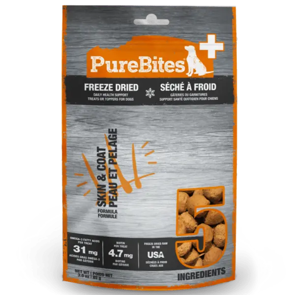 Purebites+ Skin & Coat Freeze Dried Dog Treats 1