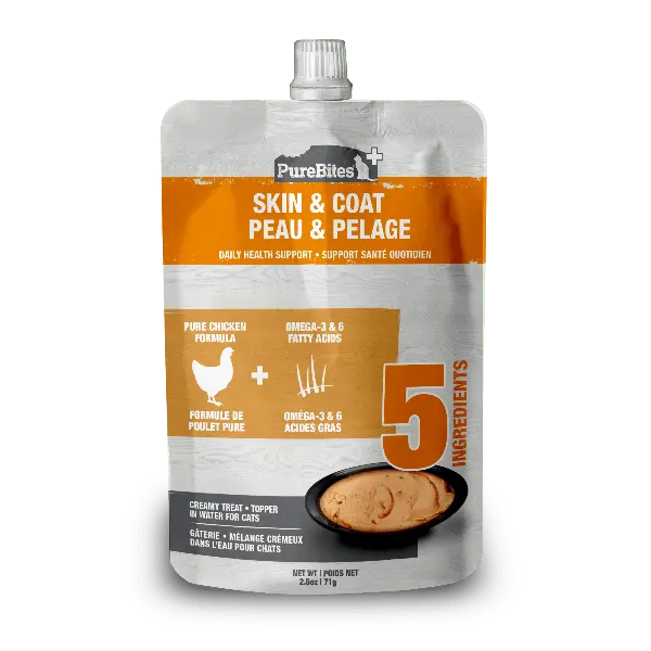 Purebites+ Squeezables For Cats; Skin & Coat 1