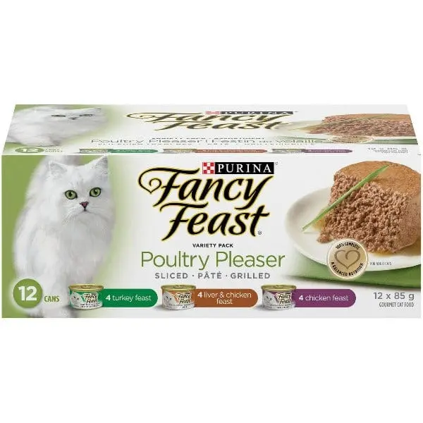 Fancy Feast Poultry Pleaser Canned Cat Food Variety Pack 1