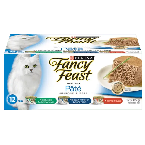 Fancy Feast Seafood Supper Pate Canned Cat Food Variety Pack 1