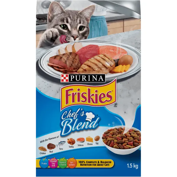 Friskies Chef's Blend Dry Cat Food, 1.5Kg 1