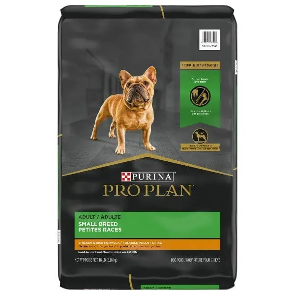 Purina Pro Plan Adult Small Breed Chicken & Rice Formula Dry Dog Food, 18Lb 1