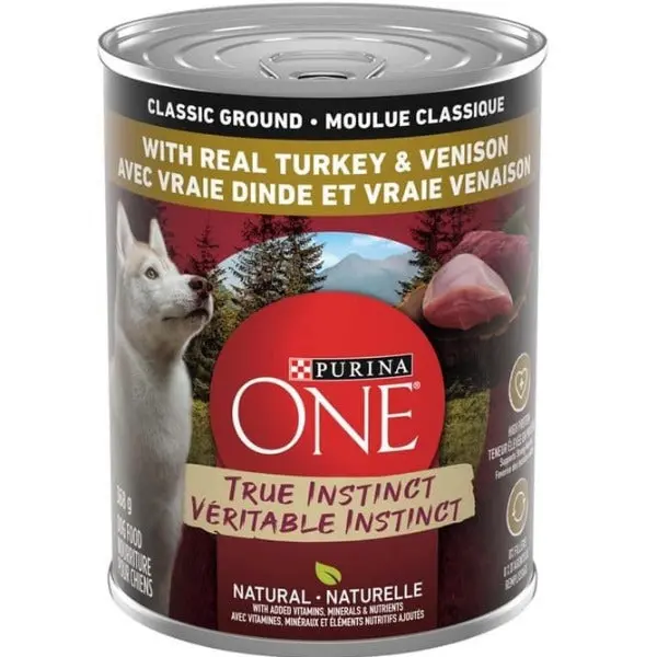Purina One True Instinct With Turkey & Venison Canned Dog Food 1