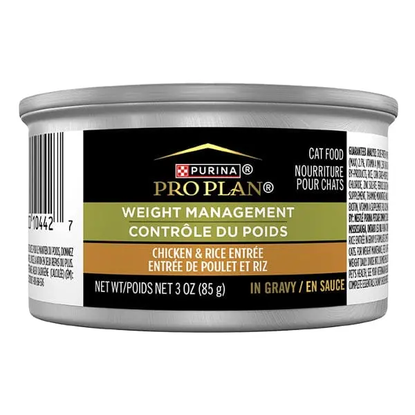 Purina Pro Plan Adult Weight Management Chicken & Rice Entree Canned Cat Food, 85G 1
