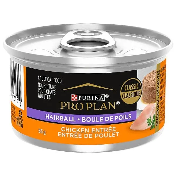 Purina Pro Plan Hairball Chicken Entrée In Gravy Canned Cat Food, 85G 1