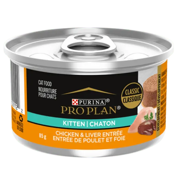 Purina Pro Plan Kitten Chicken & Liver Entree Classic Canned Cat Food, 85G 1