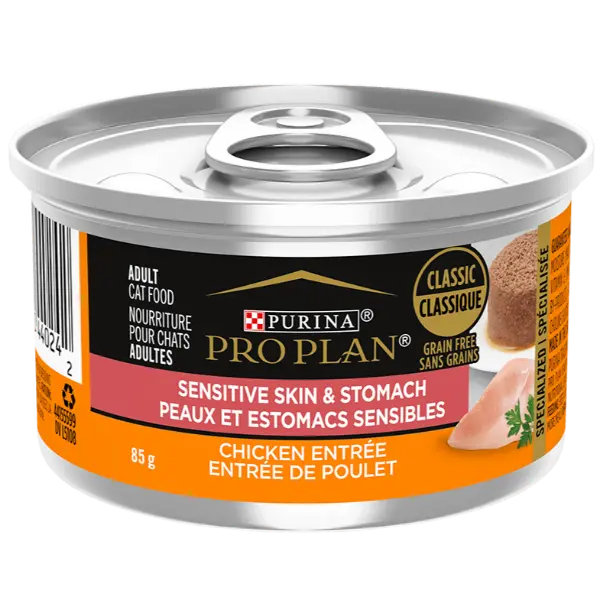 Purina Pro Plan Sensitive Skin & Stomach Chicken Entree Canned Cat Food, 85G 1