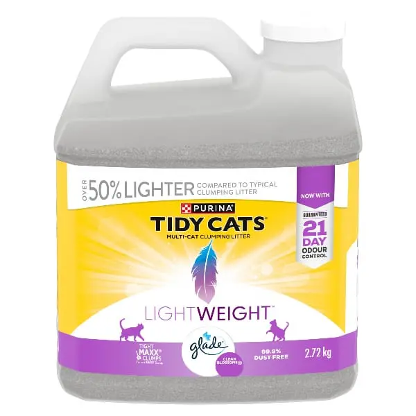 Tidy Cats Lightweight With Glade Clean Blossoms Clumping Cat Litter, 2.72Kg 1
