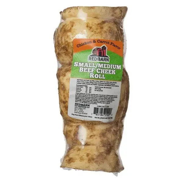 Redbarn Glazed Beef Cheek Roll - Chicken & Carrot Flavor 1