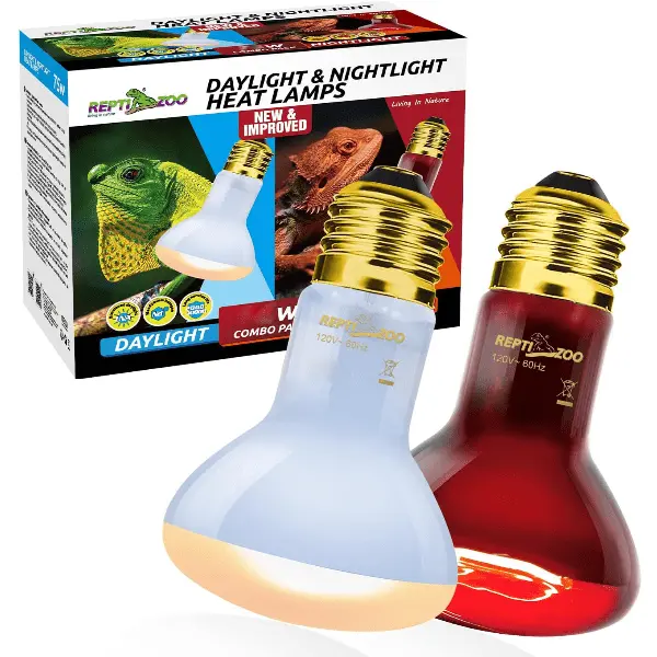 Reptizoo Combo Neodymium Daylight & Nightlight Heat Lamps 1