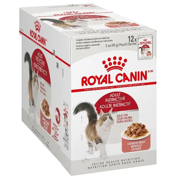 Royal Canin Adult Instinctive Chunks In Gravy Cat Food Pouch 2
