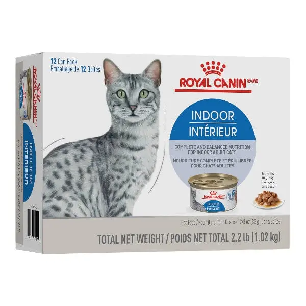Royal Canin Indoor Adult Morsels In Gravy Canned Cat Food 12 Pack 1