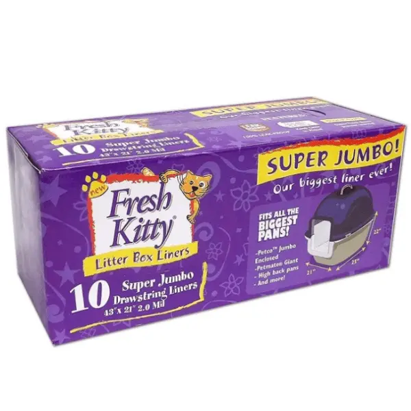 Fresh Kitty Super Jumbo Drawstring Litter Box Liners 1