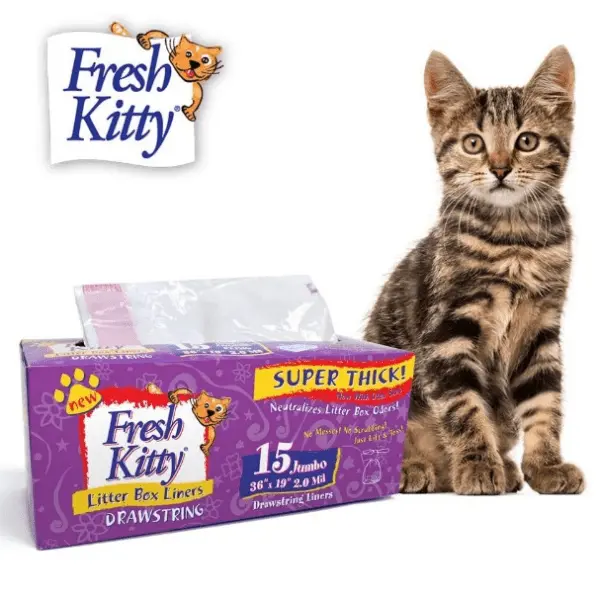 Fresh Kitty Super Thick Drawstring Litter Box Liners 1