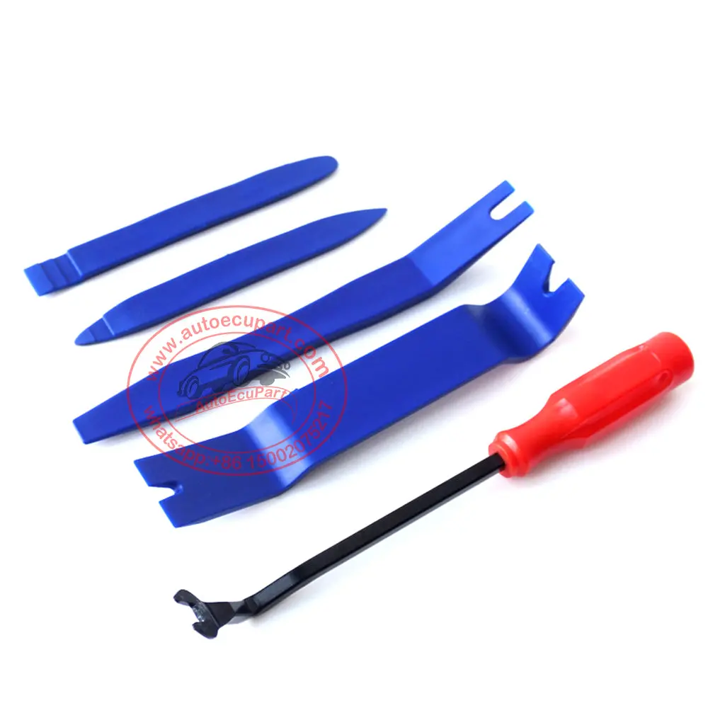 5Pcs/Set (Good Quality) Automobile Nail Puller Radio Audio Panel Door Repairing Clip Trim Removal Pry Repair Tool 1