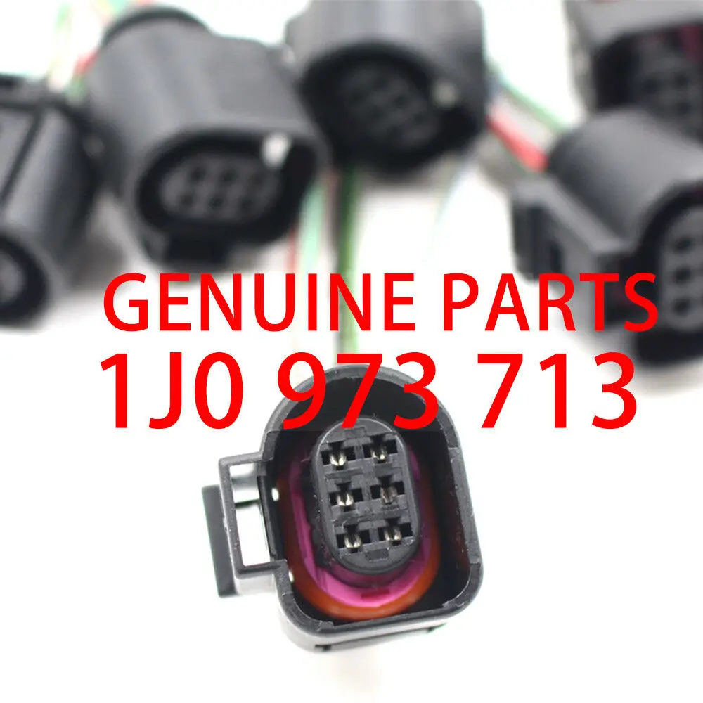 Genuine 1J0 973 713 6Pin Connector Plug Pigtail Vw Jetta Rabbit Golf Passat 1