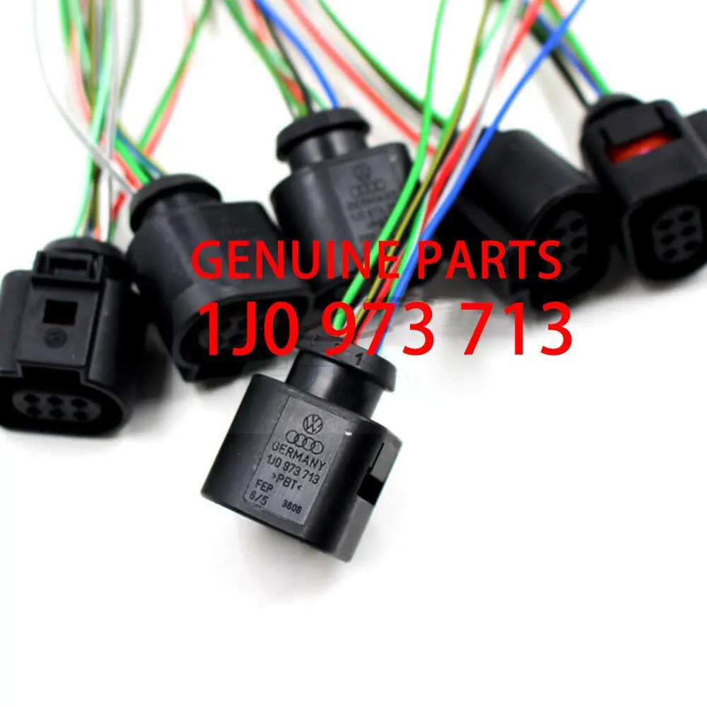Genuine 1J0 973 713 6Pin Connector Plug Pigtail Vw Jetta Rabbit Golf Passat 2
