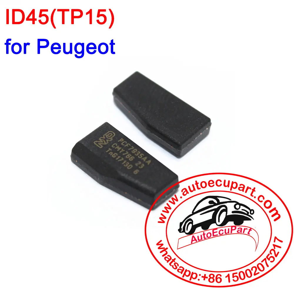 5Pcs Transponder Chip Id45[Tp15] Chip Carbon  For Peugeot 1