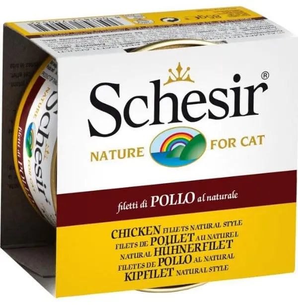 Schesir Chicken Fillets Entrée With Rice Natural Style Adult Wet Cat Food 1