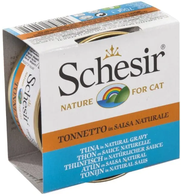 Schesir Tuna Entrée In Natural Gravy Adult Wet Cat Food 1