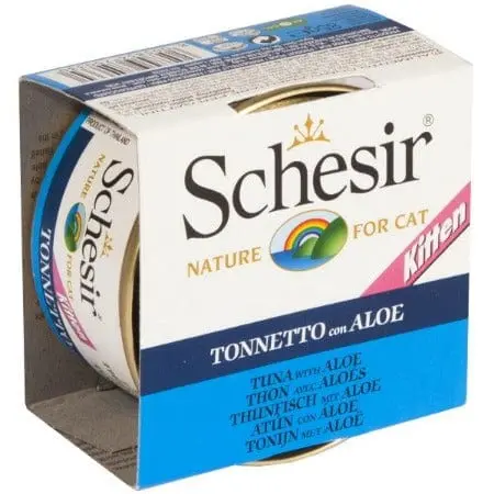 Schesir Tuna Entree With Aloe In Jelly Kitten Wet Cat Food 1
