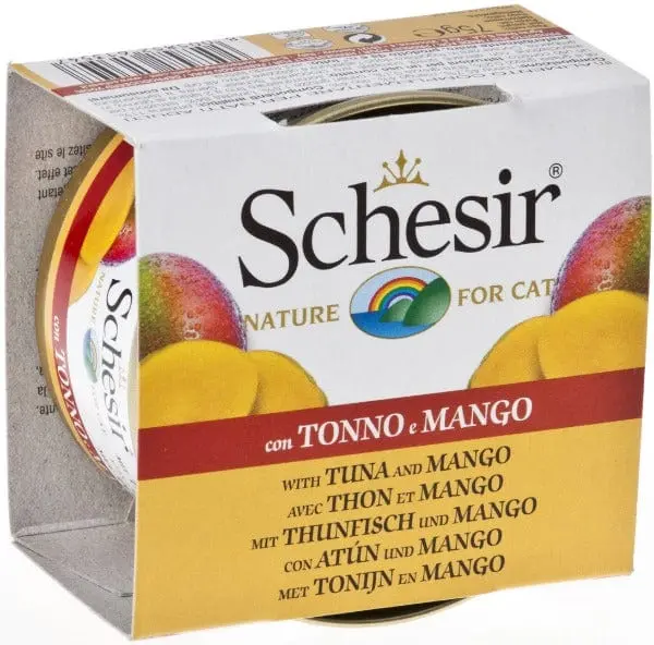 Schesir Tuna Entrée With Mango & Rice Natural Style Adult Wet Cat Food 1