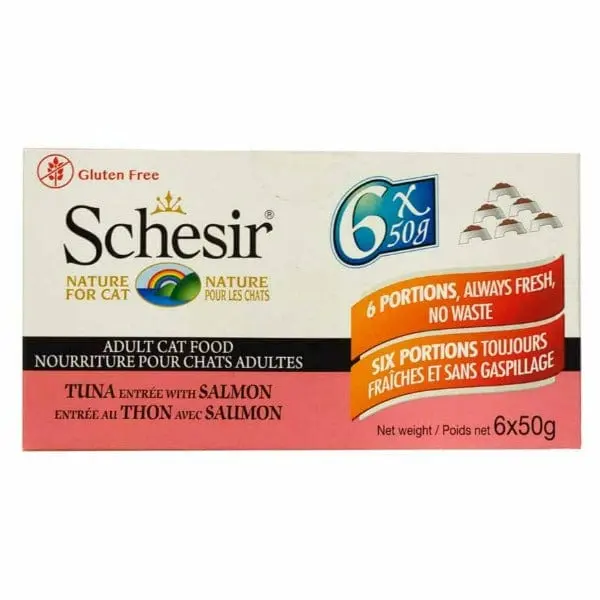 Schesir Tuna Entree With Salmon Adult Wet Cat Food Multipack 1
